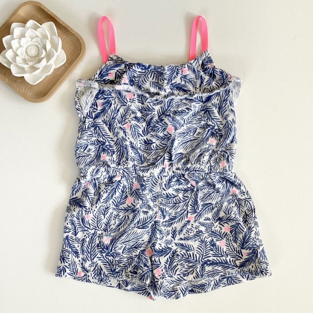 OshKosh Leaf Floral Shorts Romper